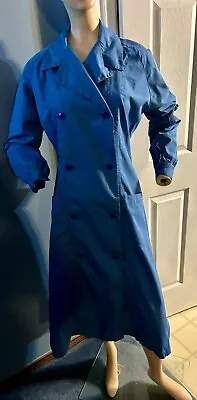 Vintage 1950s/60s Blue L/S Nurse Uniform Bust 40” Half Belt At Back Button Up • $7.36