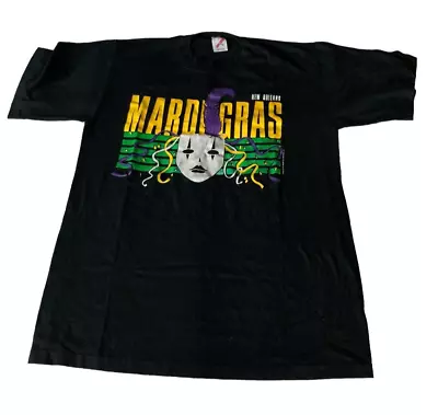 Vintage Mardi Gras Vintage Jerzees Graphic T-shirt XL Single Stich EUC • $19.50