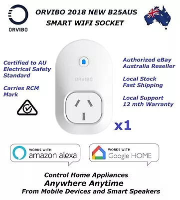 $18 • Buy ORVIBO B25AUS Smart WiFi Socket Remote Control Via Mobile/Alexa/Google Home