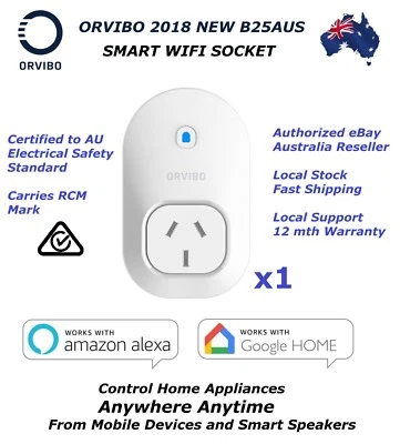 $18 • Buy ORVIBO B25AUS Smart WiFi Socket Remote Control Via Mobile/Alexa/Google Home