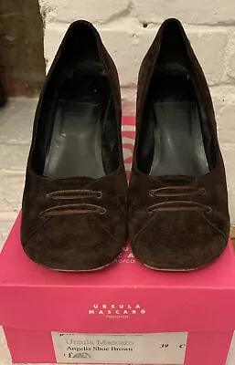 Ursula Mascaro 39 Brown Suede Angelis Shoes • £11