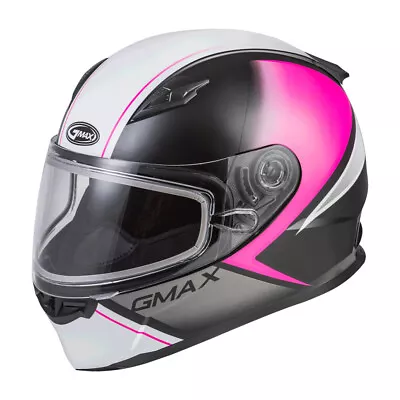 Gmax GM-49Y Hail Matte Black And Pink Full Face Snow Helmet Youth Size MD • $39.99