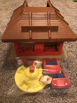 Vintage 70's Playskool McDonalds Restaurant Familiar Places Set W Cars & People • $50