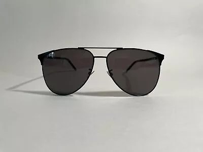 Authentic Saint Laurent SL 279 001 Black Metal Aviator Mens Sunglasses Grey Lens • $69.99