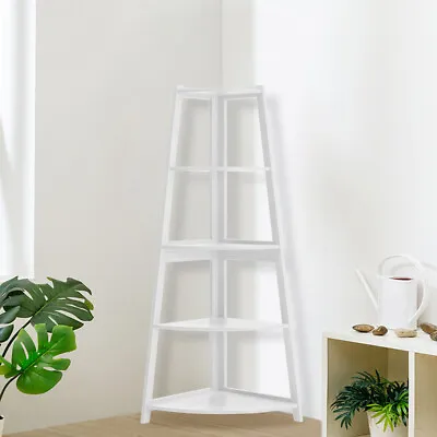 5 Tier Ladder Shelves Rack Bookcase Pictures Flowers Plants Display Unit Storage • £35.95