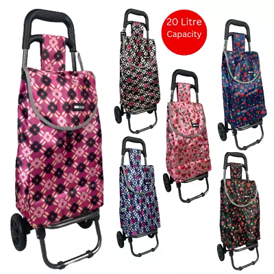 £13.99 • Buy Shopping Cart Trolley Lightweight Folding 2 Wheels Luggage Waterproof Large Bag
