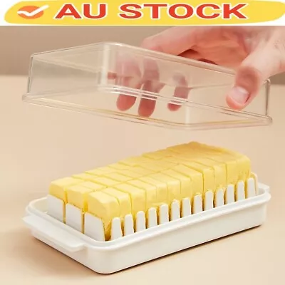 Plastic Box Storage Case Food Butter Cheese Serving Storage Dish Container • $13.30