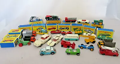 Vintage Lot Lesney Matchbox Series W/ Boxes Dinky Hot Wheels Cars • $125.50