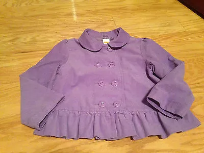 NWT Gymboree Stylish Corgi Purple Flower Button Corduroy Coat Jacket 4 4T 5 5T • $22.45