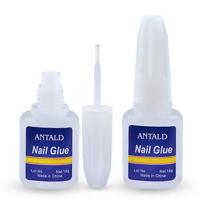 10g Fast Drying Nail Glue With Brush False Nail Tips Glue Sticky Nail Care Tools • $1.76