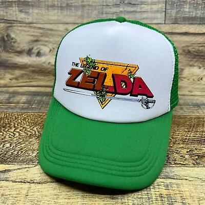 The Legend Of Zelda Mens Trucker Hat Green Snapback Retro 80s Video Game Cap • $19.99