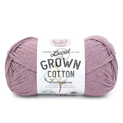 Lion Brand Local Grown Cotton Yarn-Dusty Purple 667-146 • £16.85