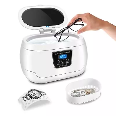 Ultrasonic Jewelry Cleaner Eyeglasses Watches Dentures Bathtub Cleaning Machine • $36.99