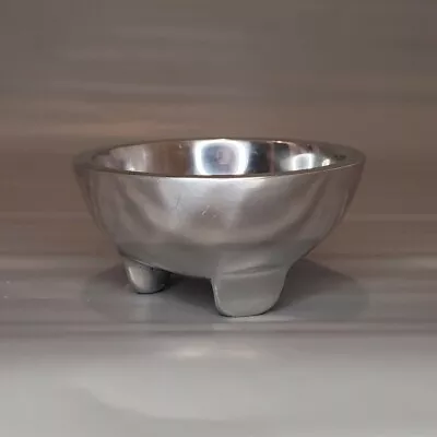 VTG Mexican Pewter Salsa Guac Trinket Dipping Bowl Mexico • $14.99