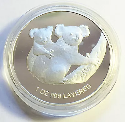 1 OZ 2011 Koala/Australia Coin Finished In 999 Fine Silver In Capsule • $17