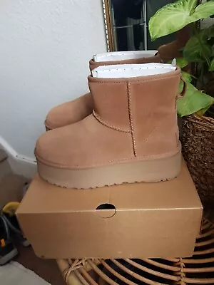 Ugg Australia Chestnut Classic Mini Platform Boots Size 6 UK. With Box. Euc • £75