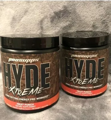 2PK Hyde Xtreme Intense Energy Pre Workout Fruit Punch 7.4 Oz  Exp 08/2025 • $32