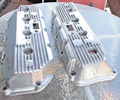 Vintage! Rare! Polished Aluminum Finned 426 Hemi Valve Covers M/T? #103R-72B PR. • $499.99