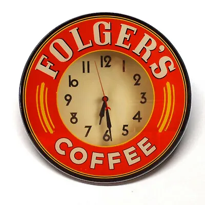 Foldger's Coffee Advertising Clock Fridge Magnet BUY 3 GET 4 FREE MIX & MATCH • $7.90