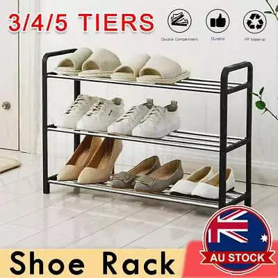 $18.59 • Buy Shoe Rack Storage Organizer Shelf Stand Shelves 3/4/5 Tiers Layers Shoe Storage