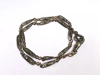 Vintage Rare Beautiful Antique Silver & Nielo Chain For Pocket Watch • $148.85