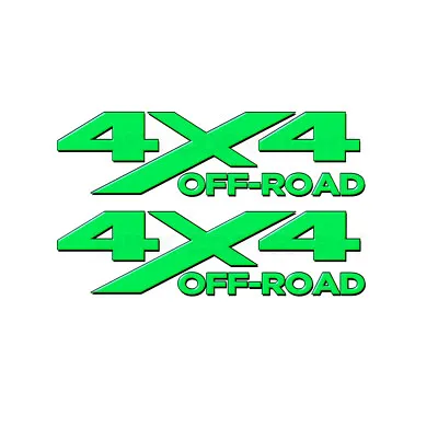 4x4 OFF ROAD Truck Side Decals -LITE GREEN Truck Side Graphics -2 Pack AM04OR4gx • $13.99