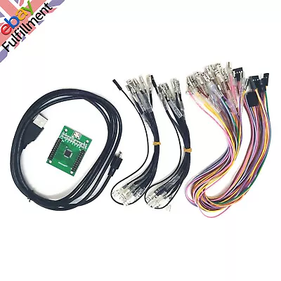 Arcade Encoder To USB Controller 187  Wiring 2 Players DIY Kit For Mame PC PS3 • £15.59