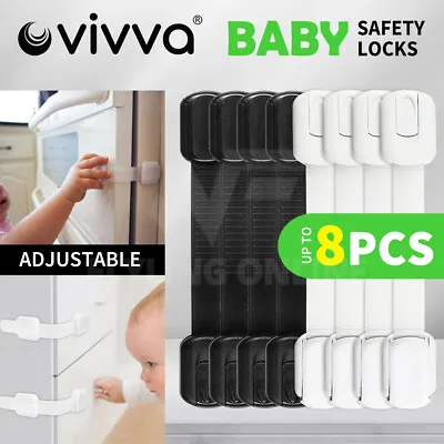 $12.59 • Buy Child Toddler Baby Cupboard Cabinet Safety Locks Proof Door Drawer Fridge Kids