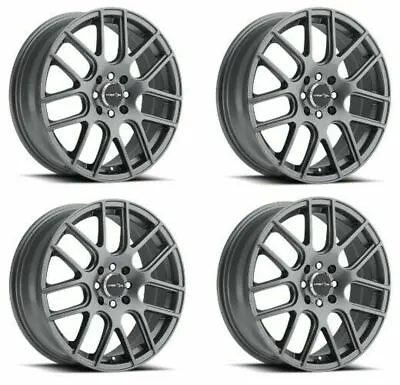 Set 4 17  Vision Street 426H Cross Gunmetal Wheels 17x7.5 5x105 Rims 38mm • $572