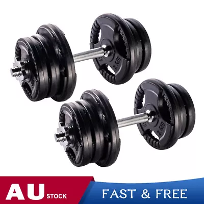 20kg - 60kg Adjustable Dumbbells Weight Lifting Rubber Dumbbell Set Gym Training • $95.99