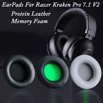 Replacement Protein Leather Memory Foam EarPads For Razer Kraken Pro 7.1 V2 • $14.22