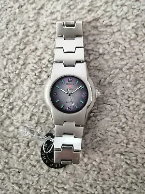 Zurich S-481g Sports Watch Silver  No Battery. Purple Face Luminous  • £15