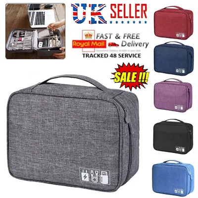 £5.95 • Buy Portable Storage Bag Travel Charger Cable Case Electronics Accessories Organizer