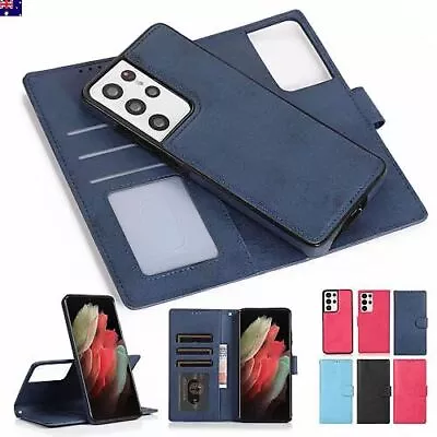 $16.39 • Buy Flip Leather Wallet Case For Samsung S22 Ultra S21 FE S20 Note 20 S10 9 8 Cover