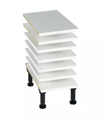 B&Q Kitchen Cabinets Base Wall Larder Shelf Packs Many Sizes WHITE OAK CREAM • £20.80