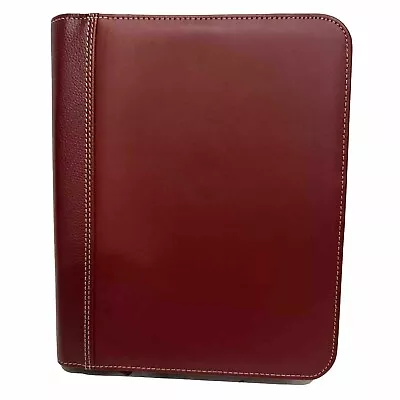 Franklin Covey Red Leather Planner Cover 10.5” X 8.5” • $29.99
