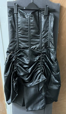 £44 • Buy Burlesque Black Ladies Fancy Dress Costume Rocky Horror Show Adult Costume 14-16