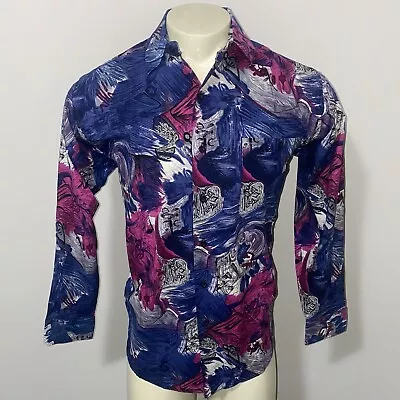 Mens Kudos Shirt Fresh Prince Rayon Cotton Vtg 80s 90s Retro New Wave NOS Medium • $39.99