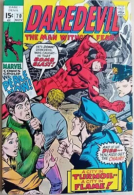 Daredevil #70 - VFN- (7.5) - Marvel 1970 - 15 Cents Copy • £17.50