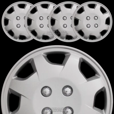 $52.99 • Buy 14  Set Of 4 Hubcaps Wheel Covers Snap On Full Hub Caps Fit R14 Tire & Steel Rim