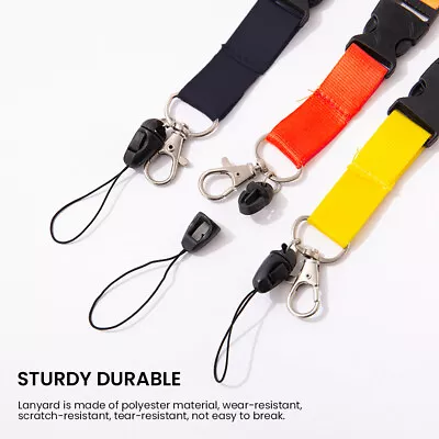 3pcs Badge Lanyard Heavy Duty Solid Quick Release Buckle Men Women Neck Strap • £4.78