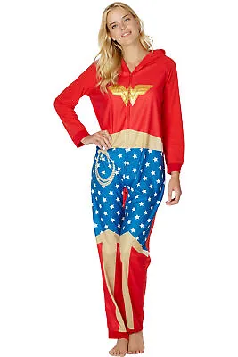 DC Comics Wonder Woman Ready One Piece Costume Pajama Union Suit • £35.11
