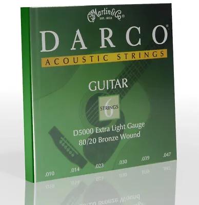 Martin Darco Acoustic 6 Strings Extra Light D5000 • $11.99