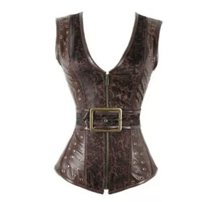 Steampunk Corset Bustier Gothic Modeling Strap Corset Women Vest Outwear S-XXL • $21.88