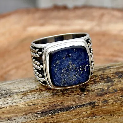 Lapis Ring 925 Sterling Silver Lapis Lazuli Gemstone Men's Ring Handmade Ring • $35.99