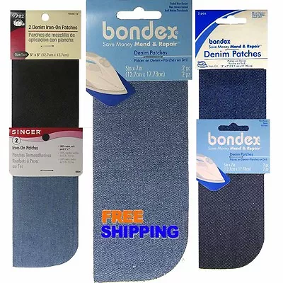 Iron-On Denim Mend And Repair Patches Bondex Etc. • $4.99