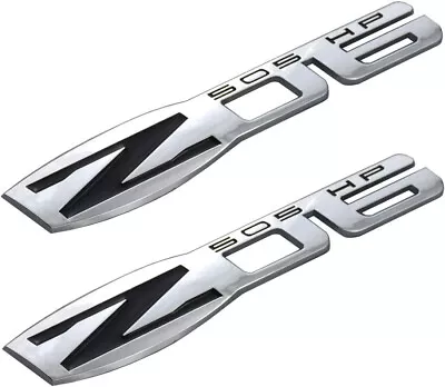 2pcs C6 Z06  Emblems Badges 505 Hp Fender For 2006-2013 Corvette C6 Chrome Black • $15.29