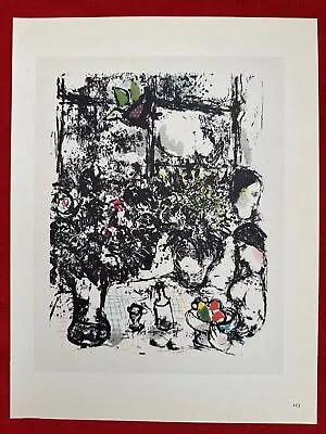 Marc Chagall Still Life With Bouquet Offset Lithograph1963MourlotParis • $50.60