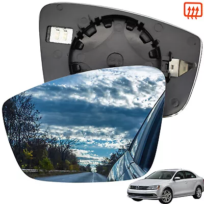 Left Driver Door Side Wing Mirror Heated Glass Convex For Beetle Passat VW Jetta • $13.99