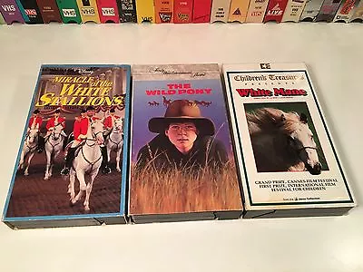 Family Horse Adventure Lot Of 3 VHS Wild Pony White Mane Miracle White Stallions • $10.99